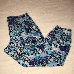 NY & Co Fancy Jogger Pants in Blue Black Purple